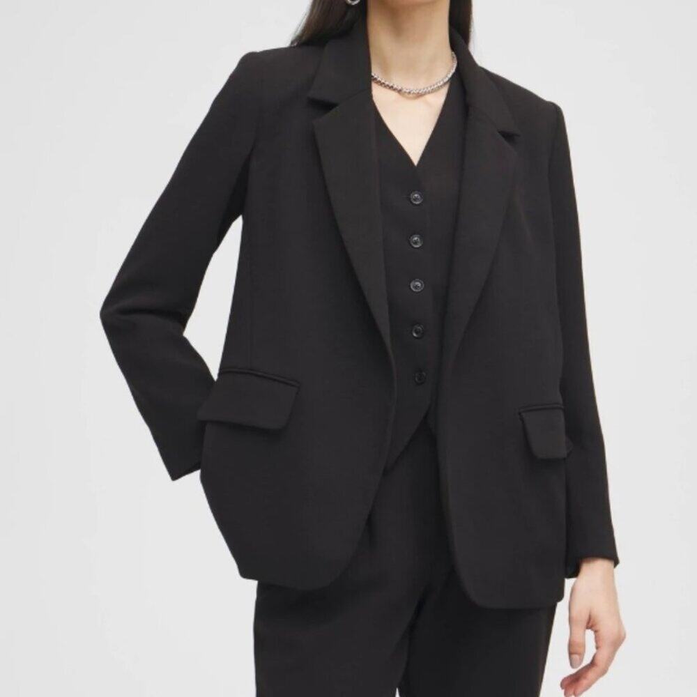 Black Label By Chico's Boyfriend Blaze Us 4/Chico's 0 Black Nwt